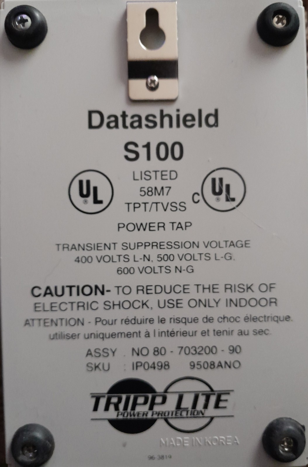 Tripp LIite•Data Shield S100