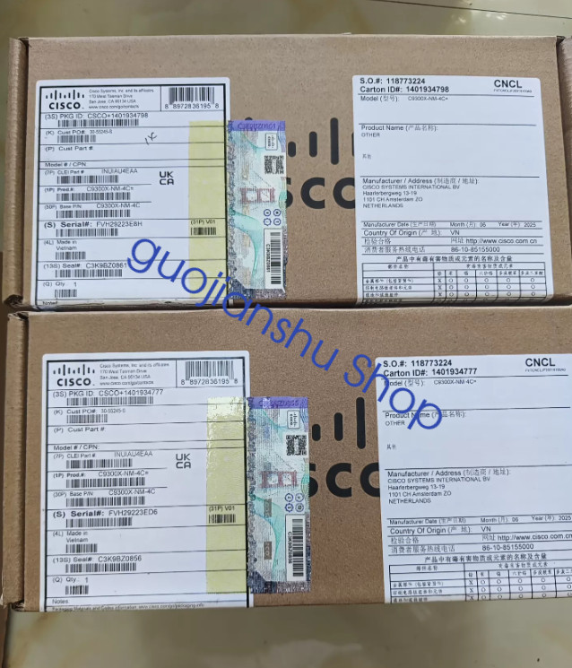 1PC NEW Cisco C9300X-NM-4C Switch expansion network board delivery Via Fedex/DHL