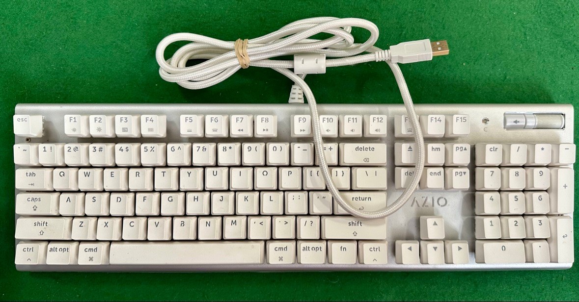 AZIO MK MAC Backlit Mechanical Keyboard for Mac USB White MK-MAC-U01 Tested