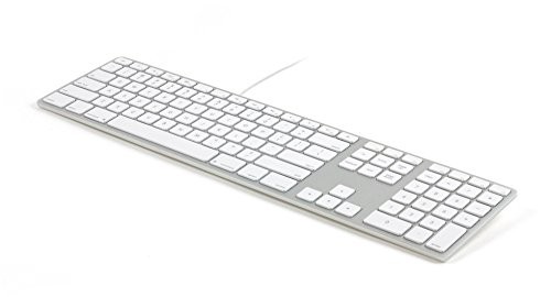 MATIAS WIRED ALUMINUM KEYBOARD WITH NUMERIC KEYPAD FOR MAC - SILVER