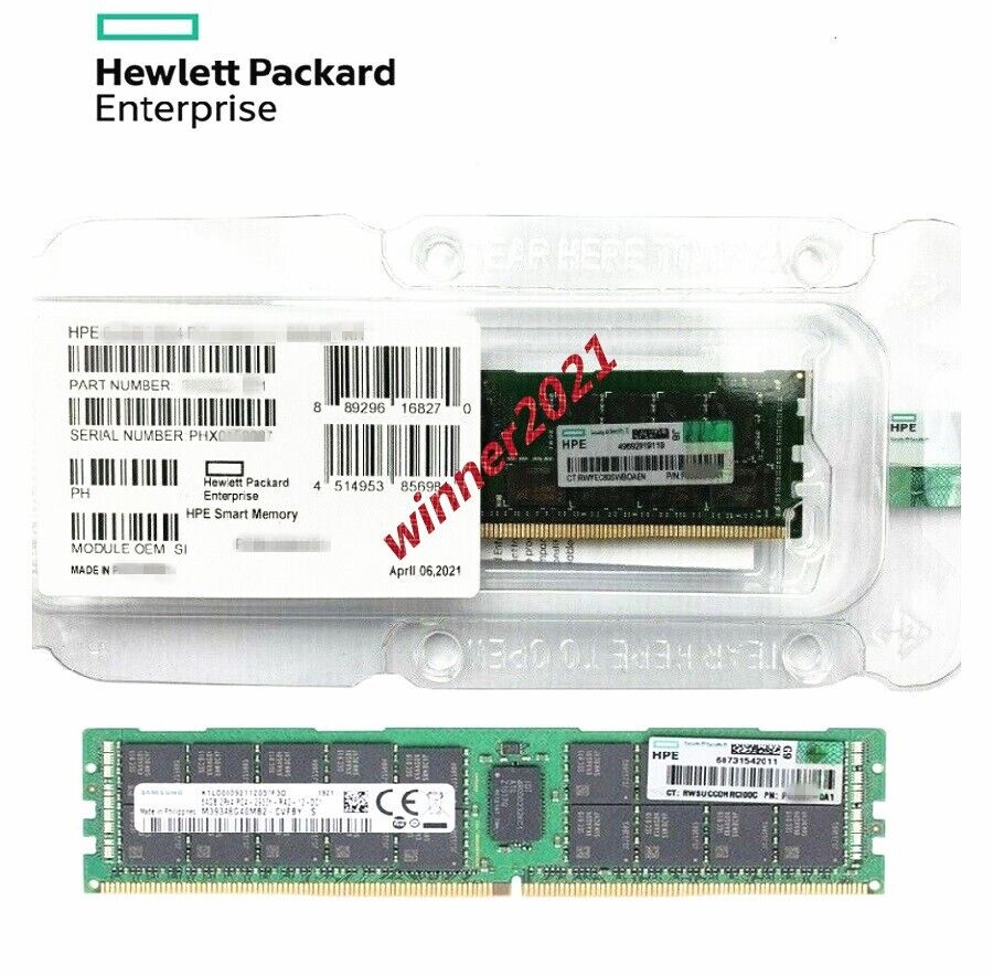 NEW P07650-B21 P11446-1A1 HPE 2RX4 64GB DDR4 PC4-3200AA RDIMM ECC Server Memory