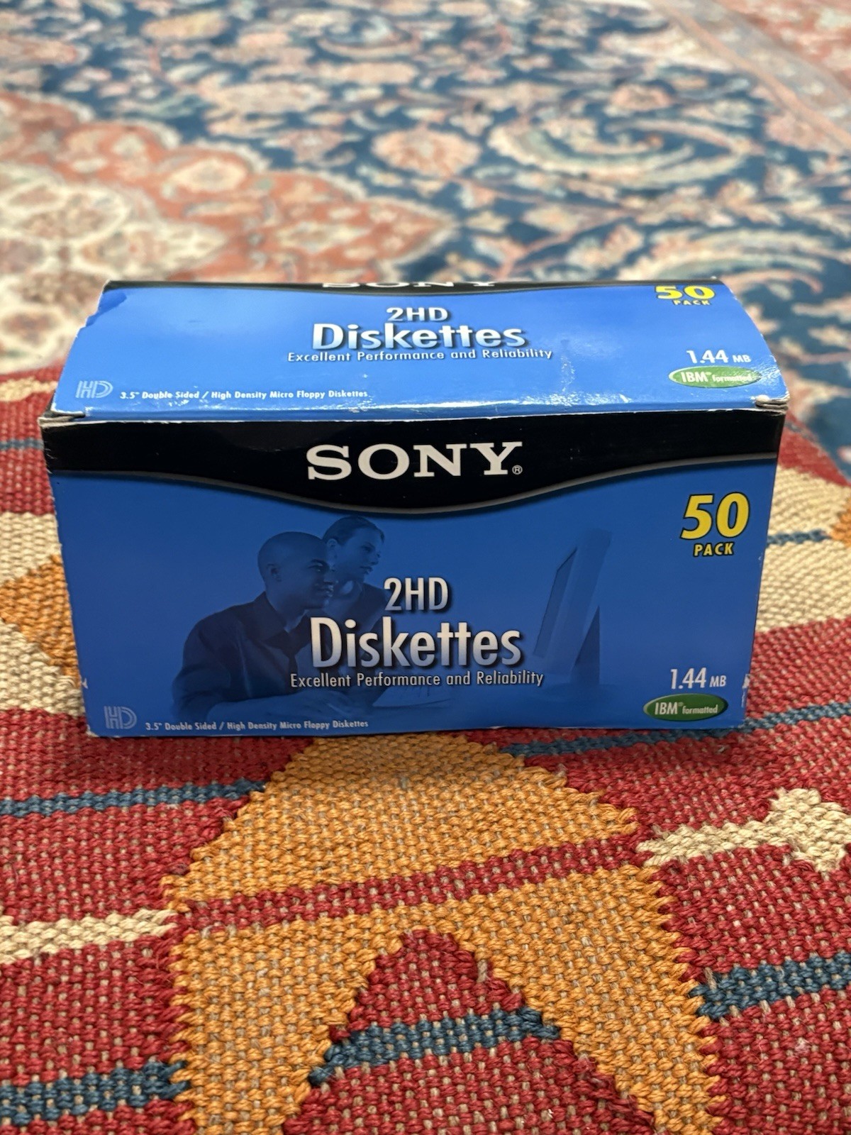 NEW - SONY 50MFD 2HD Double Sided 3.5" Diskettes IBM Formatted 43 Total Open Box