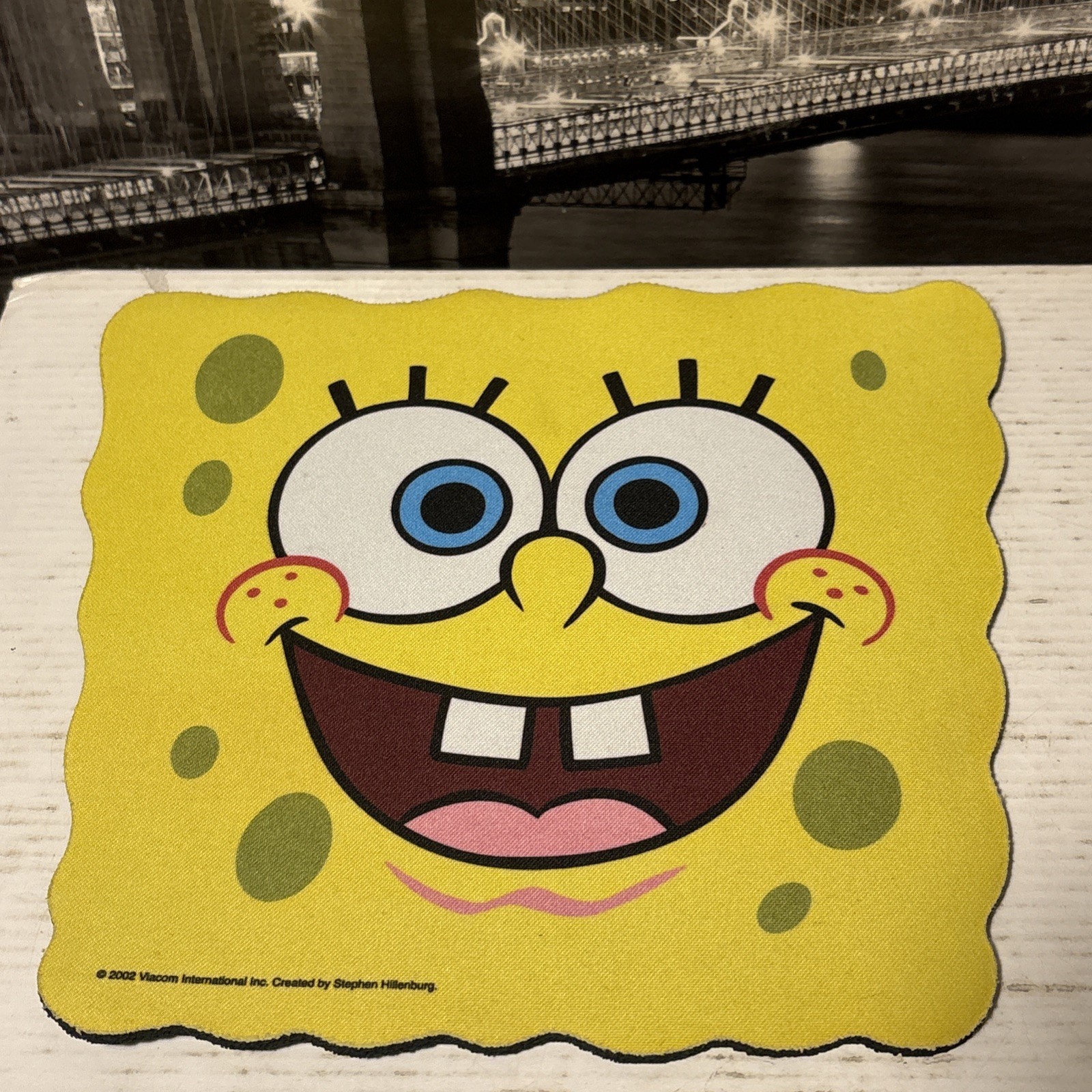 SpongeBob SquarePants Yellow Computer Mouse Pad Vintage 2002 