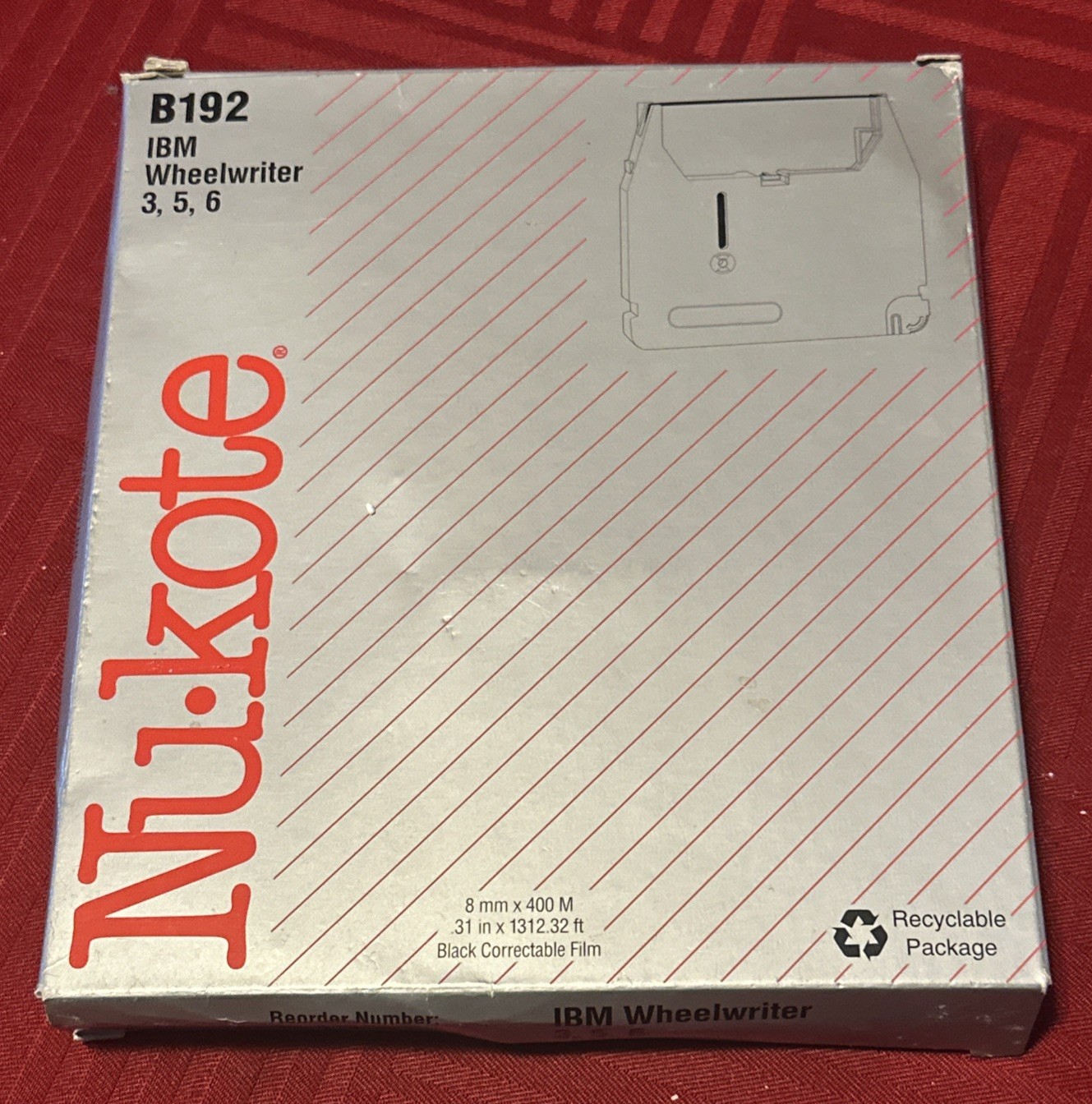 Nukote B192 Replacement Ribbon for IBM Wheelwriter 3,5,6