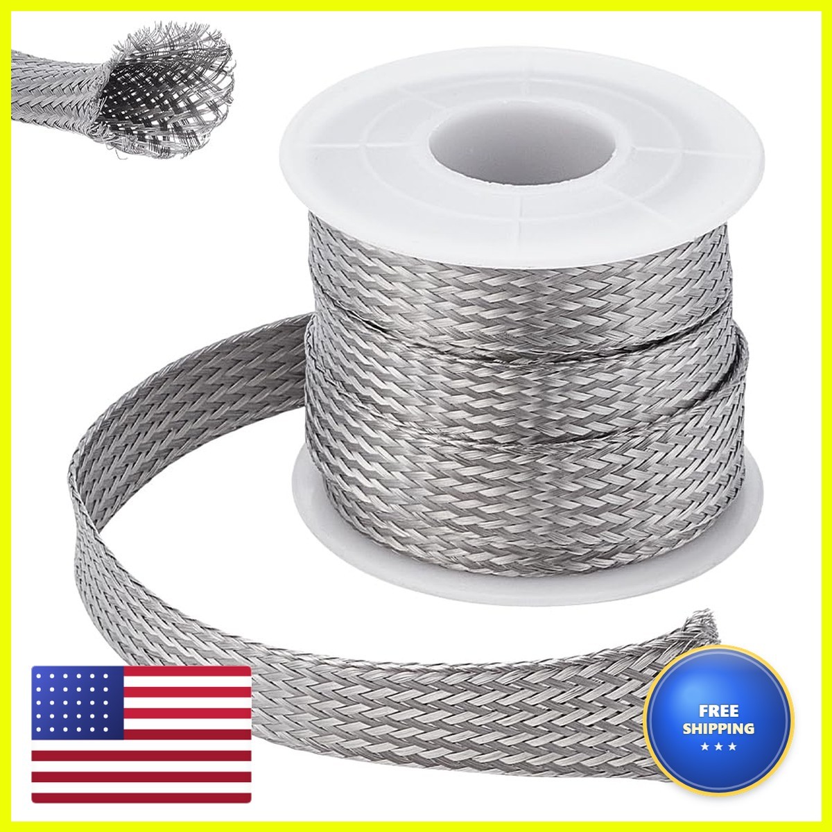 UNICRAFTALE 304 Stainless Steel Expandable Braided Cable Sleeve Knitting