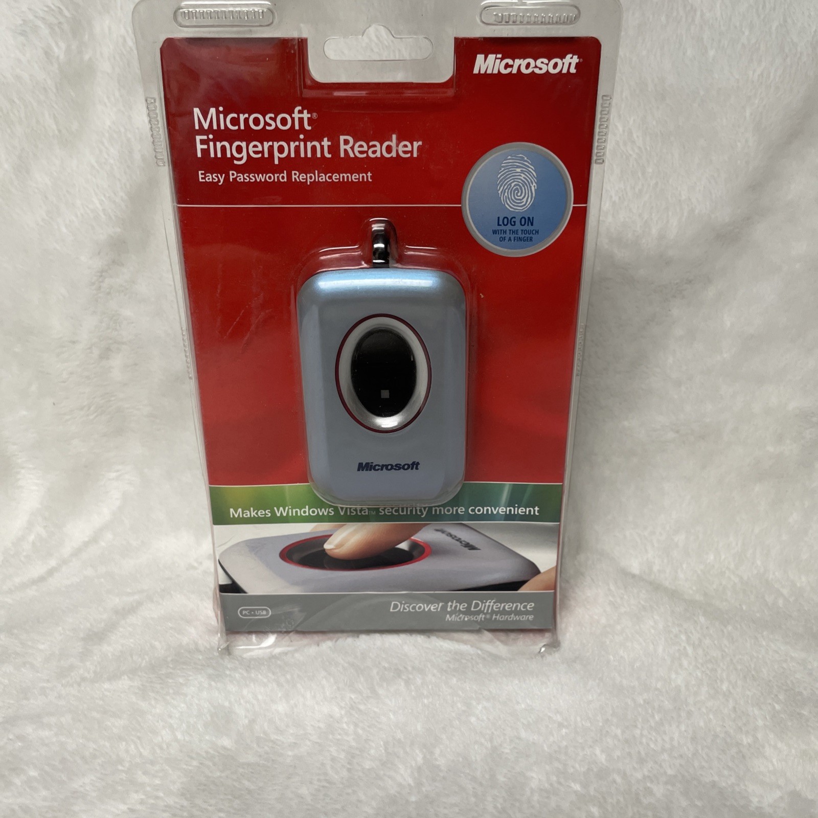 Microsoft Fingerprint Reader USB Port PC Computer Security Model 1033 NEW SEALED