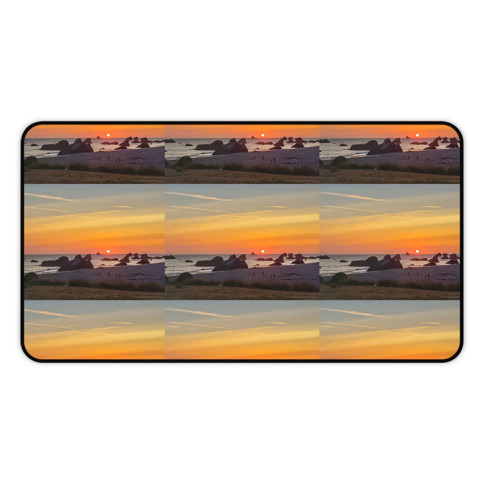 Serene Sunset Desk Mat - Coastal Decor for Home Office