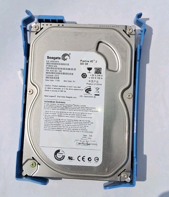 Seagate Video 3.5 HDD 500GB 3.5" ST3500414CS FW: CA14 Hard Drive