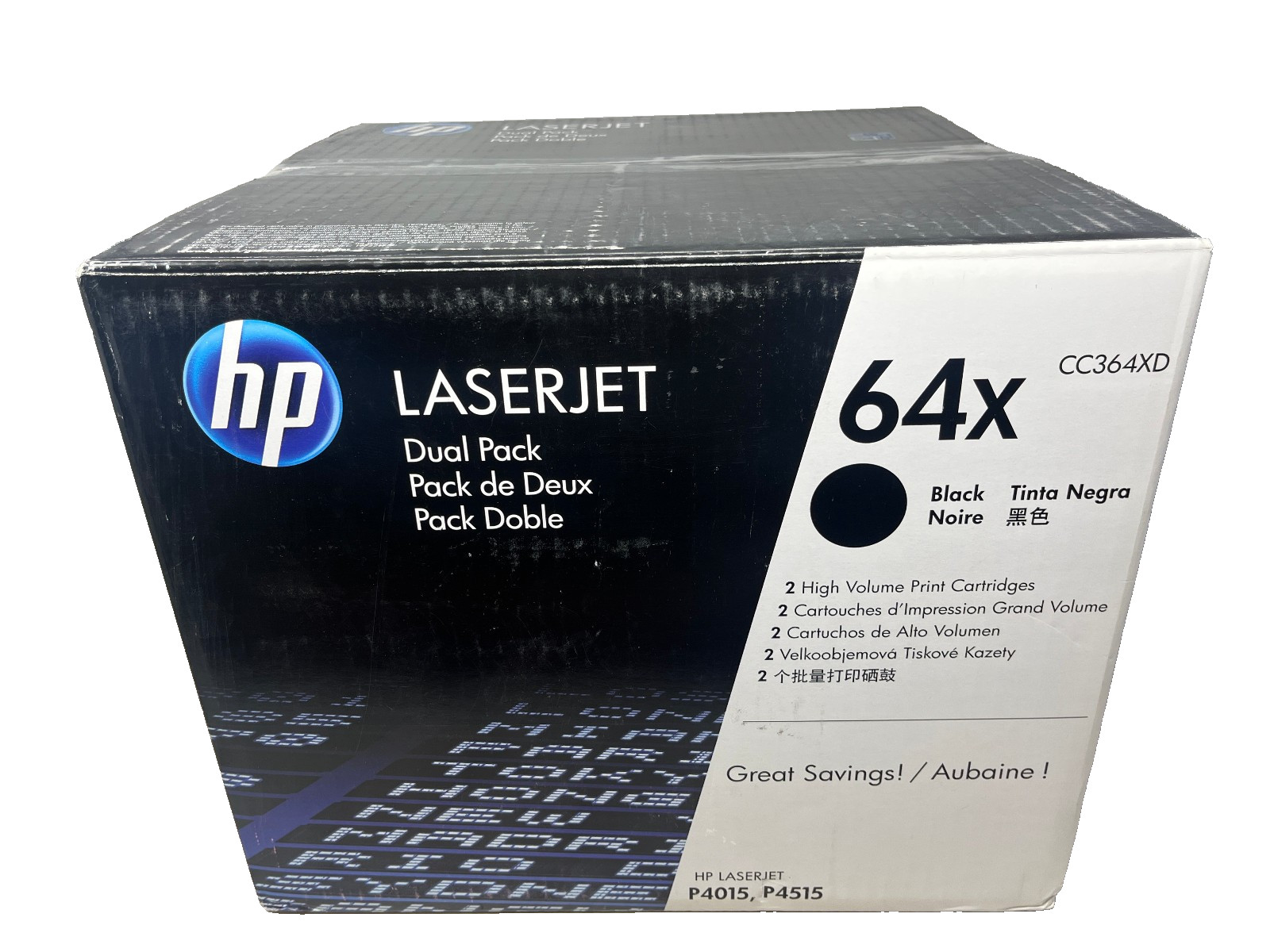 HP CC364XD 64X GENUINE DUALPACK BLACK FOR LASERJET P4014/P4015/P4515 [OPEN BOX]