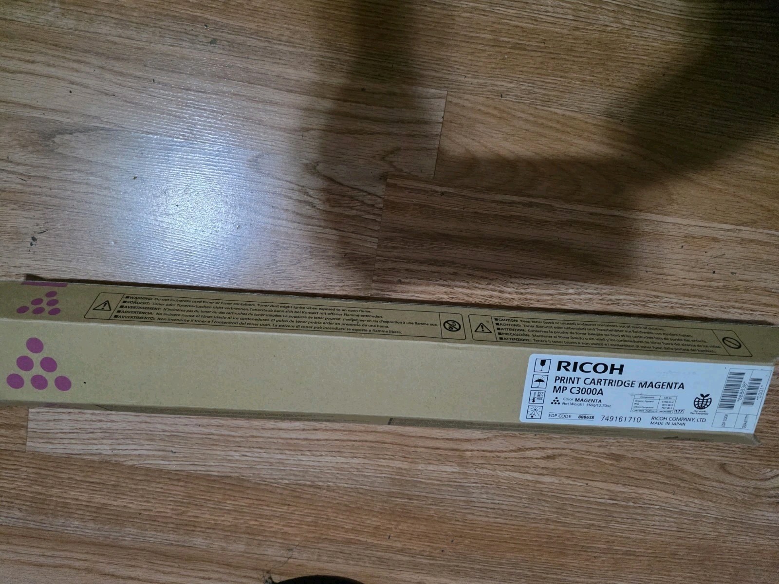 Genuine Ricoh MP C3000A Magenta Toner Cartridge 841340 888638 MP C3000 New OEM