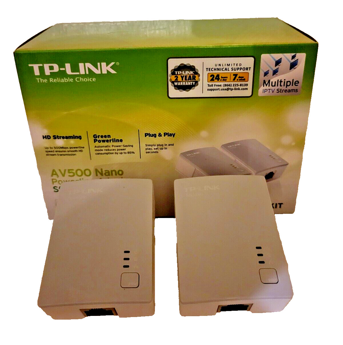 TP-LINK TL-PA4010KIT AV500 Nano Powerline Adapter Starter Kit - 2 pack * See dis