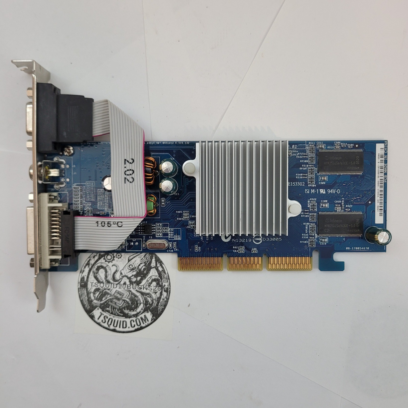 Sparkle Video Card V9520-X/TD/128M/A NVIDIA GeForce FX 5200 128MB AGP 8X VGA DVI