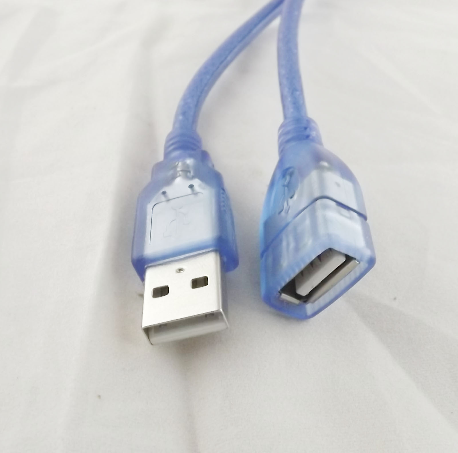 1x USB 2.0 A Male to Female Jack Data Cable Extension Cord Adapter Blue 1FT 30cm