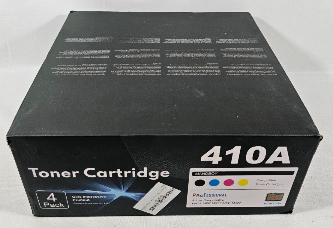 For HP Color Laser Pro M452dn 410A 4x Toner Cartridge Black Cyan Magenta Yellow