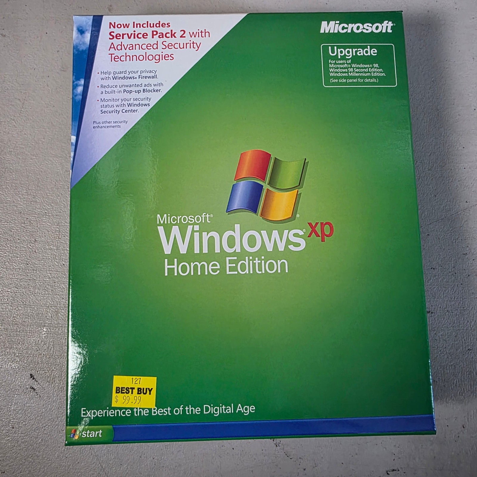 Microsoft Windows XP Home Edition Upgrade SP2 Retail Box 2004 Sealed COA Vintage