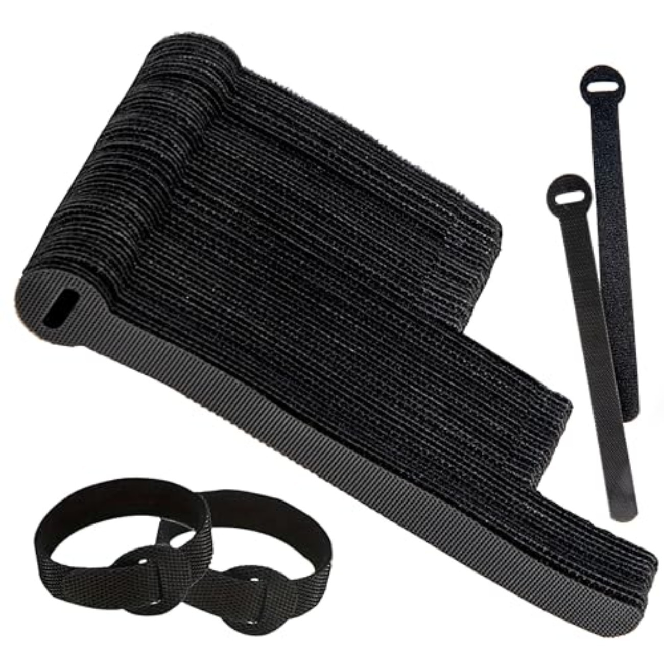 Cable Ties 120 Pcs 5 6 8 In Reusable Nylon Black Cord Organizer