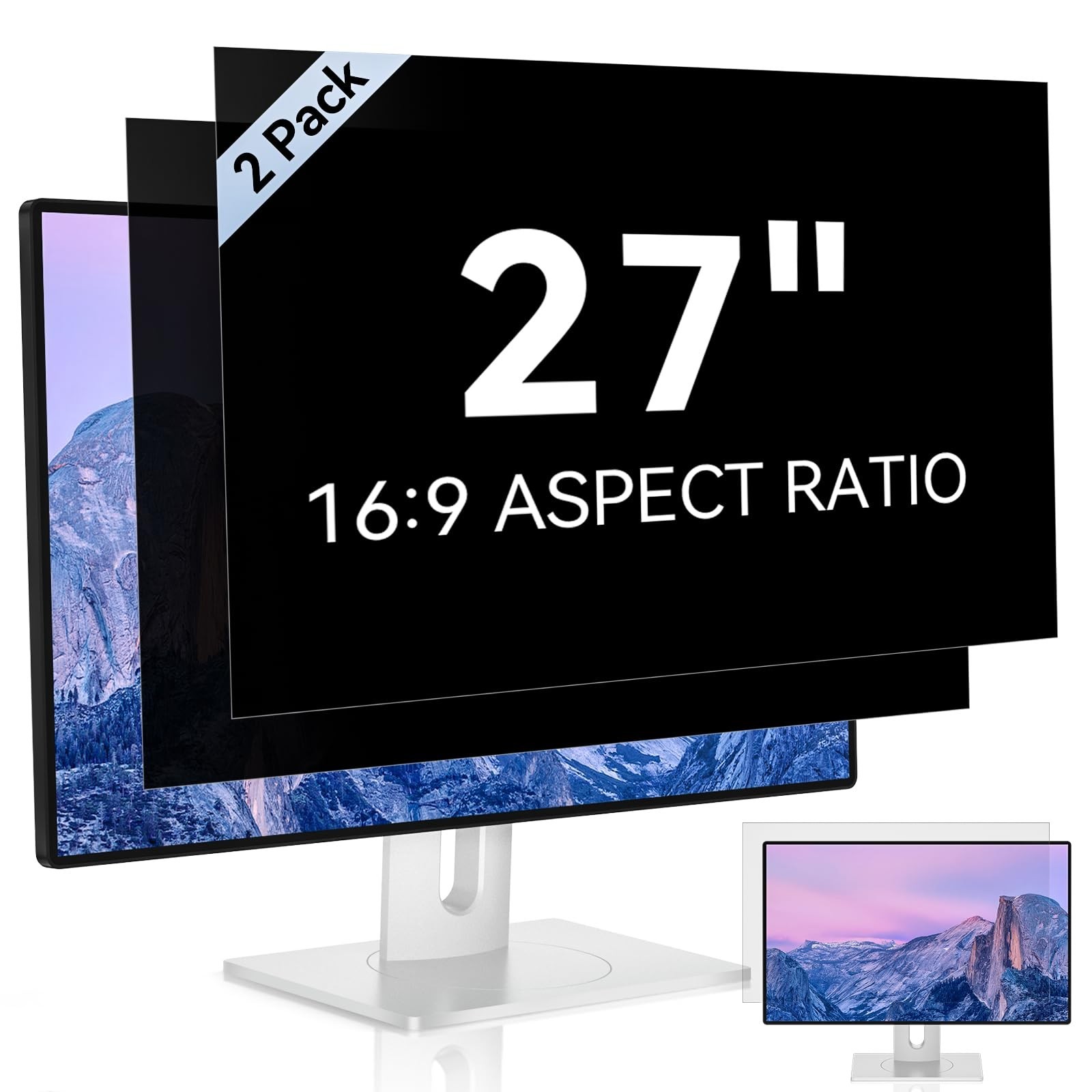 Computer Privacy Screen 24 Inch for 16:9 Widescreen Monitor, Removable 24inch...