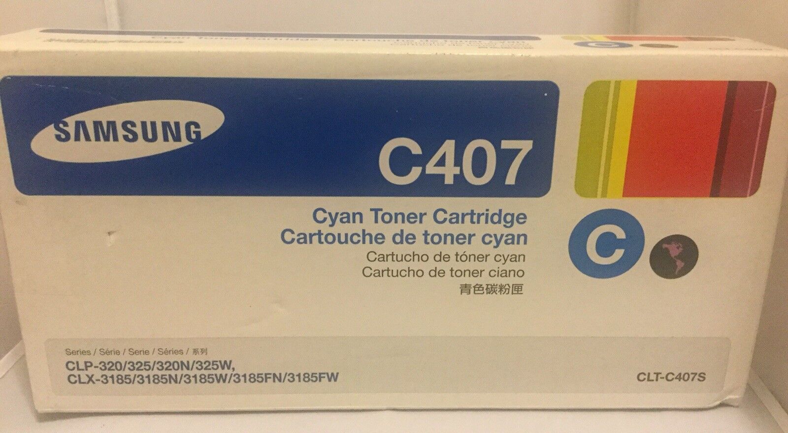 Samsung CLT-C407S Cyan Toner Cartridge NEW