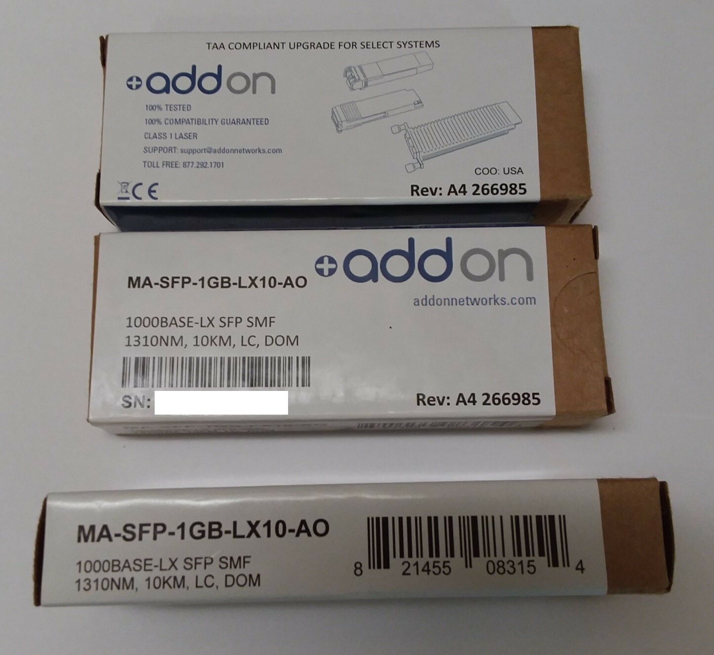 Cisco Meraki  Addon MA-SFP-1GB-LX10-AO Single Mode Fiber Transceiver