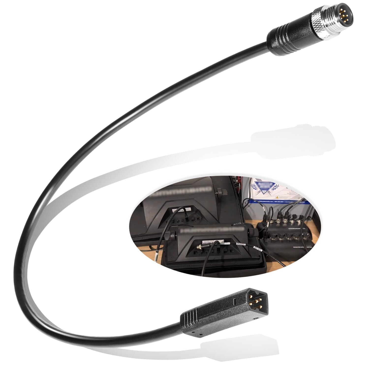 720074-12 AS EC QDE 12 Ethernet Adapter Cable 12" Marine Network Adapter Cable