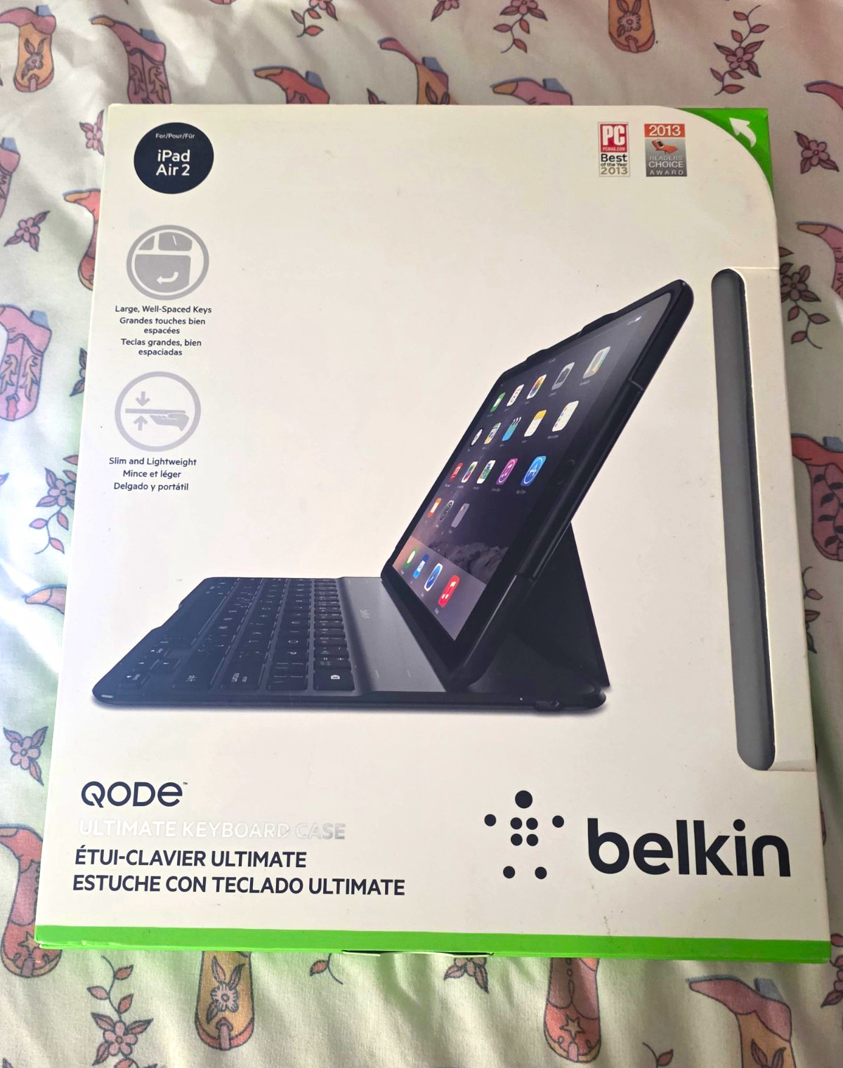 Belkin QODE Ultimate Keyboard Folio Case Bluetooth Stand Black iPad Air 2 F5L178