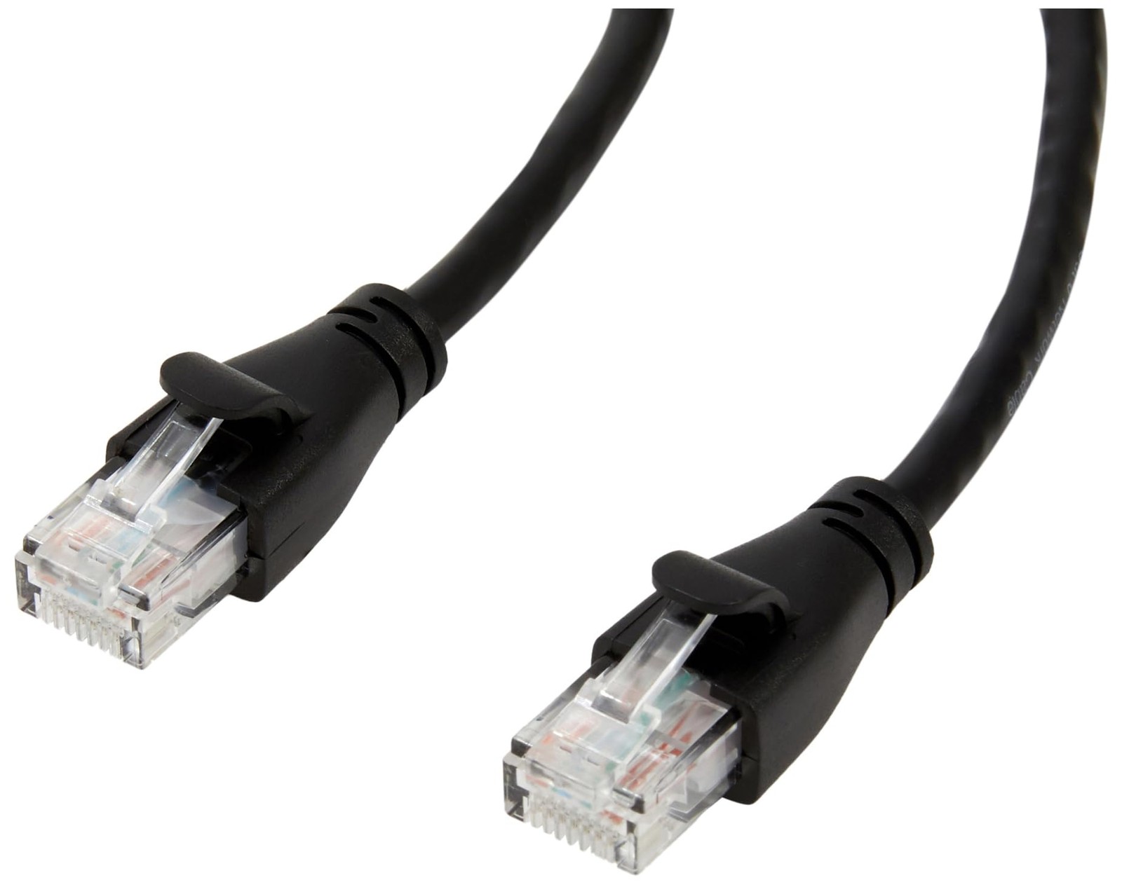 Amazon Basics RJ45 Cat6 Ethernet Network Cable 1Gbps Gold-Plated 25ft Black