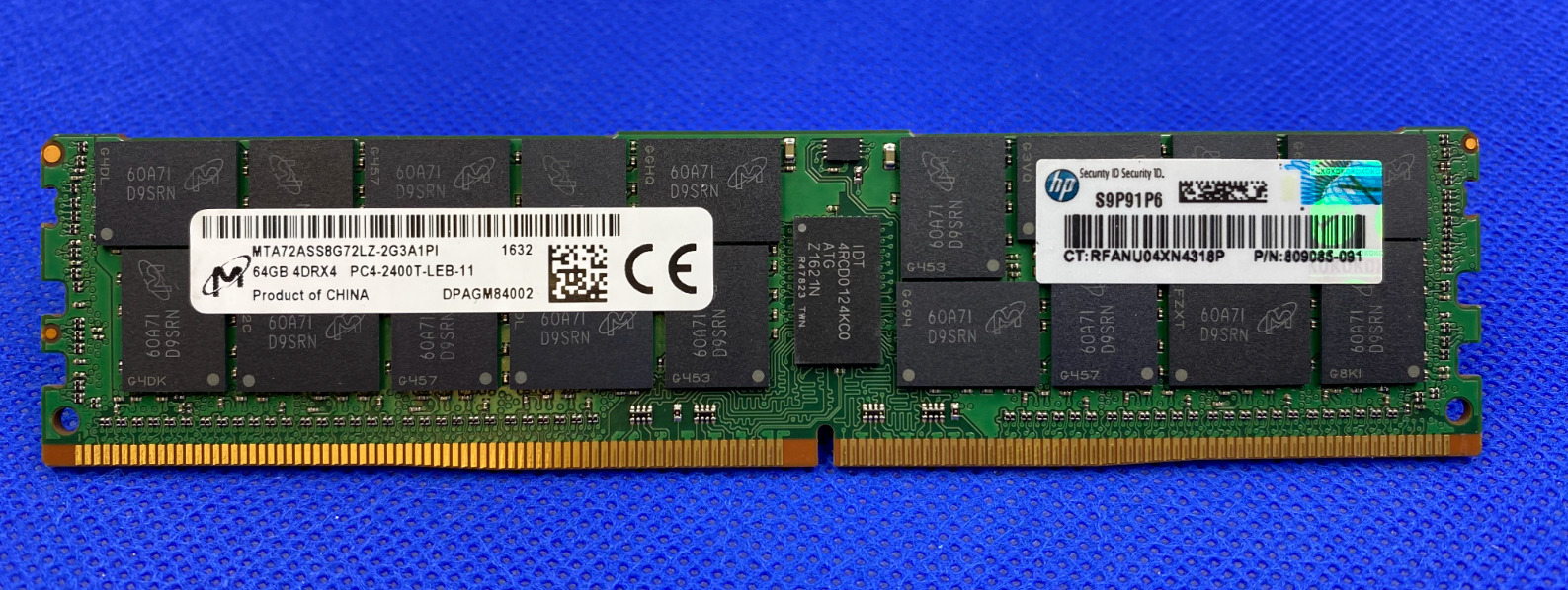 809085-091 HPE 64GB 4Rx4 PC4-2400T DDR4 MEMORY 805358-B21 819413-001 
