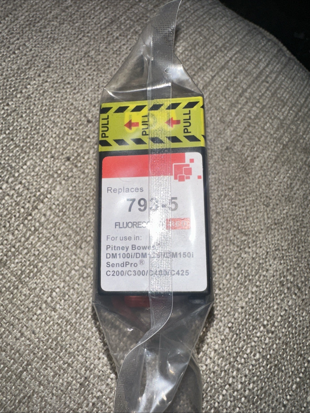 793-5 Fluorescent Red Ink Cartridge — DM100 DM200 SendPro C200 For Pitney Bowes