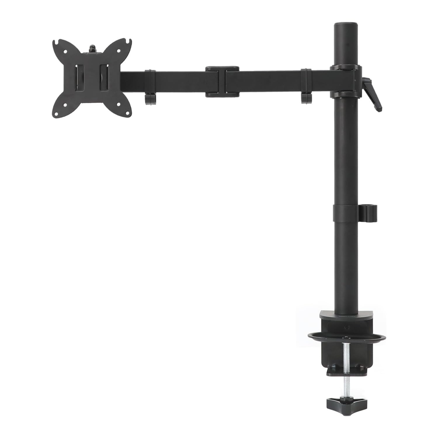 Amazon Basics Gas Spring Single Monitor Arm Desk Mount, Fits 15-27 in, VESA