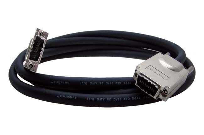Amphenol 1M 28AWG EXTERNAL Mini SAS 34 Pin (SFF-8470) Male to Male Cable 3.3FT