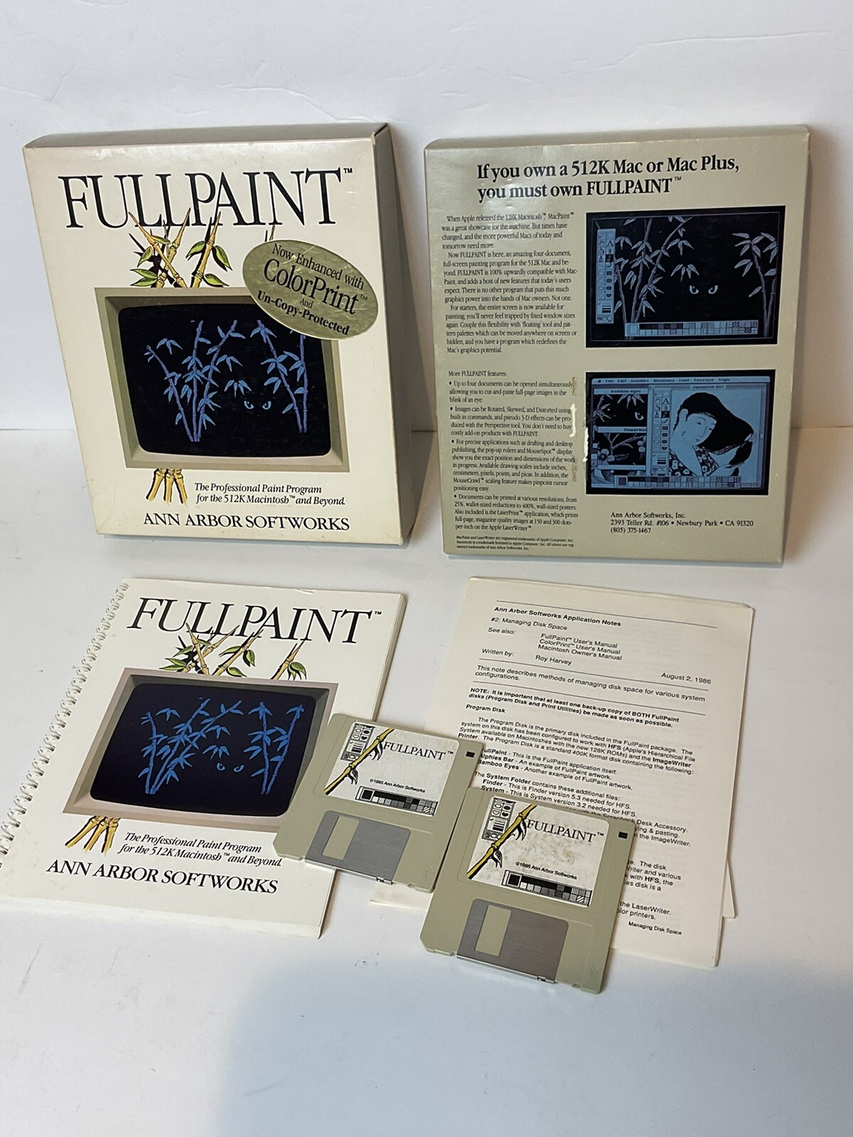 Vintage Software Ann Arbor Softworks  FULLPAINT for The Apple Macintosh