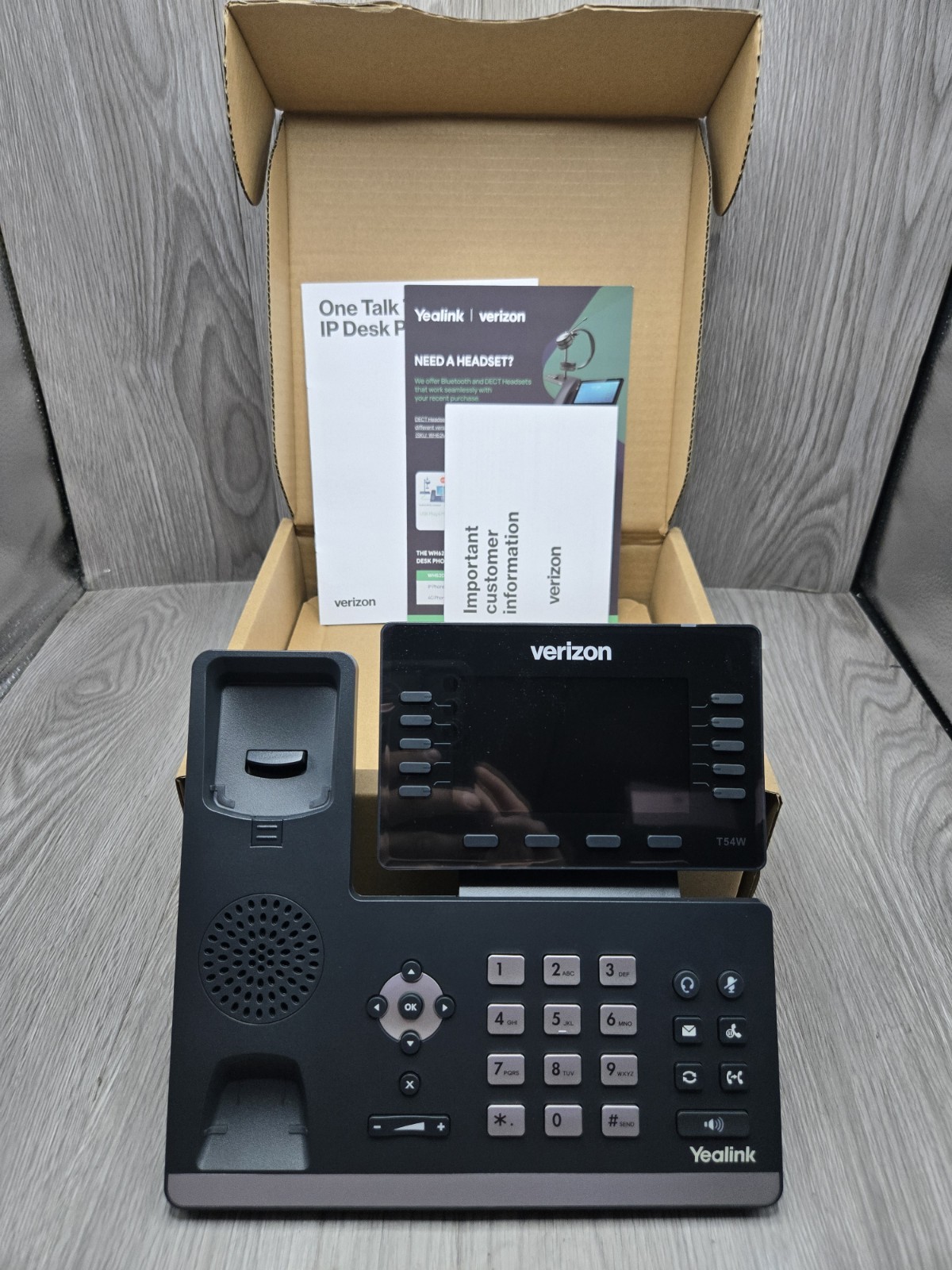 Yealink SIPT54W HD IP Phone Color Display Power Adapter New Open Box 