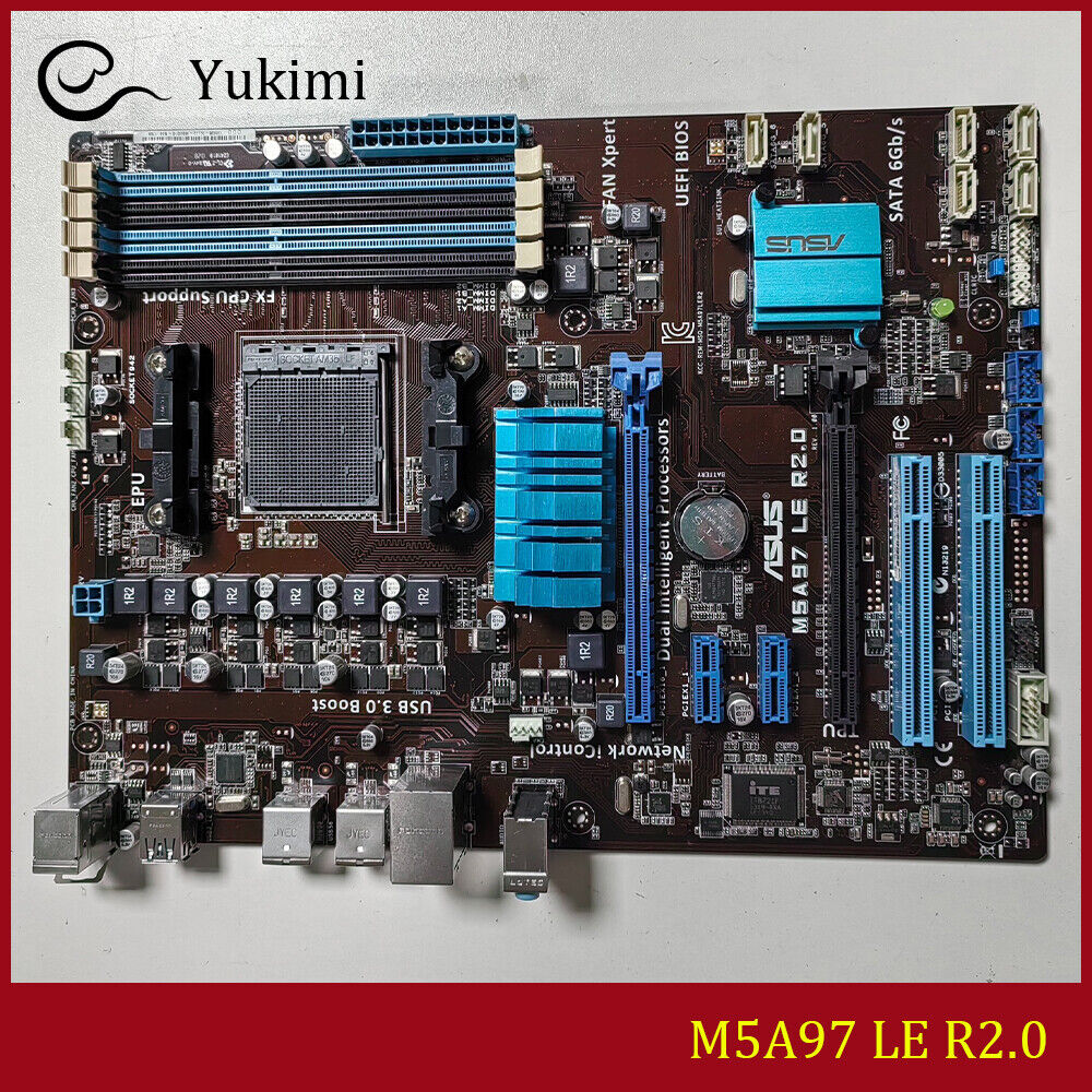 FOR ASUS M5A97 LE R2.0 DDR3 AMD AM3 32GB ATX Motherboard Test OK