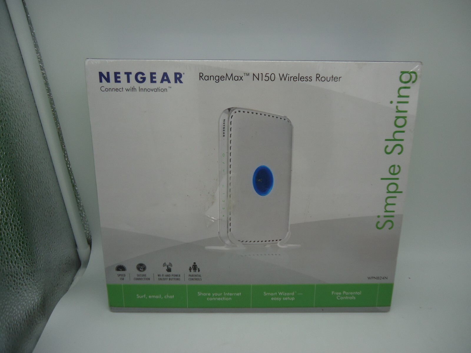 Netgear RangeMax N150 Wireless Router, WPN824N Brand New Sealed (AV1)