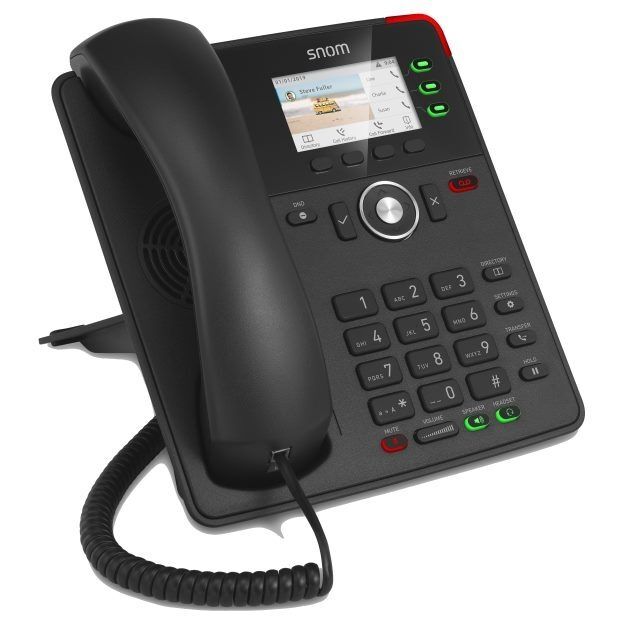 Snom D717 Desk Telephone – 2.8" Color Display with SmartLabel Keys and Gigabit E