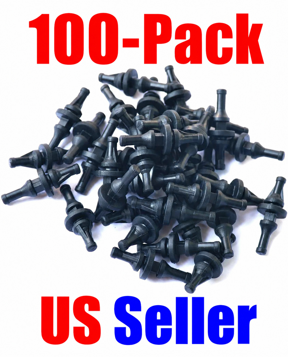 PC Case Fan Rubber Mounts Anti-Vibration Silicone Screw Pin Rivets 100-Pack