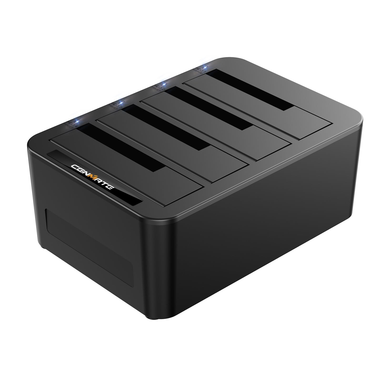 4 Bay Hard Drive Enclosure for 2.5"/3.5" SATA HDD/SSD, USB A/C 3.0, Hot Swappabl