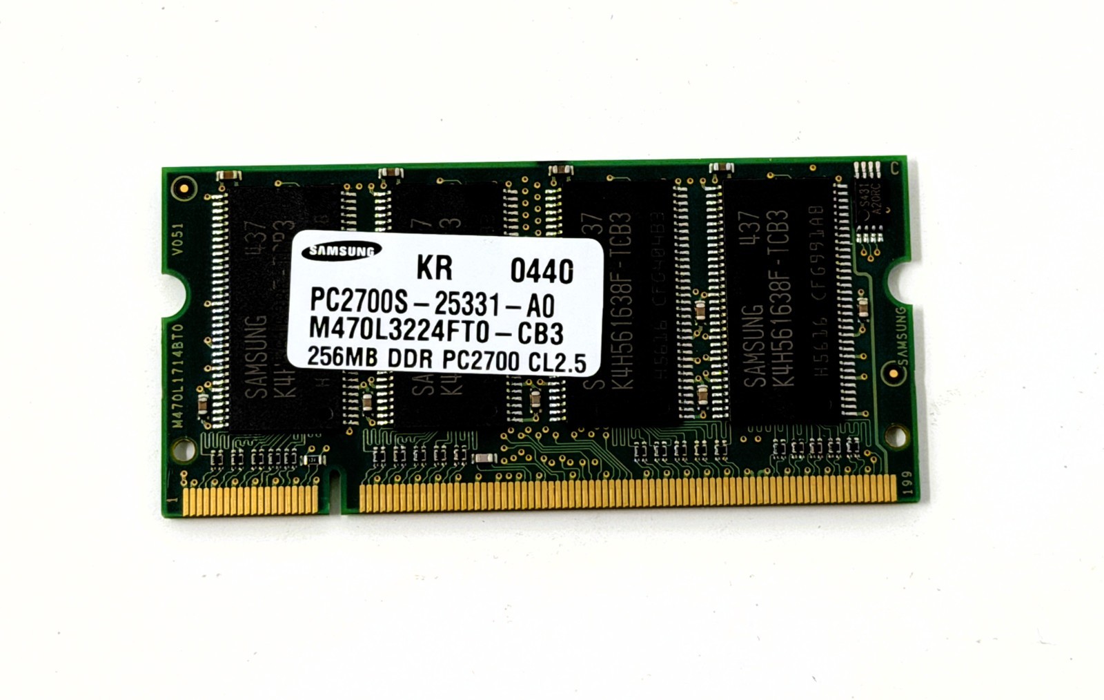 Samsung M470L3224FT0-CB3 256MB DDR-333 PC2700S 200-Pin SO-DIMM