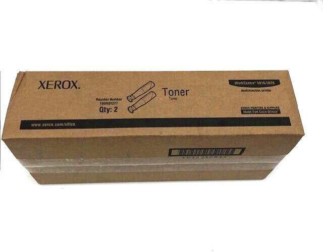 Xerox 106R01277 Genuine Black Toner Set of 2 Bottles Work Centre 5016/5020 - NEW