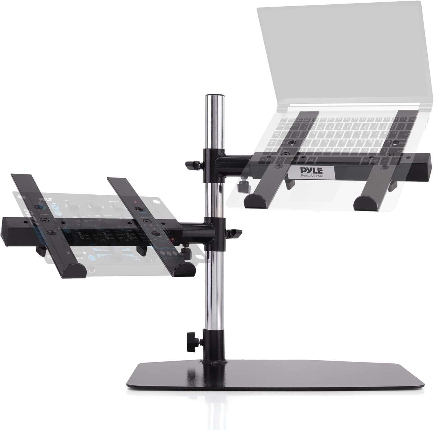 Portable Dual Laptop Stand – Standing Table Holder with Bracket Arms,Adjustable