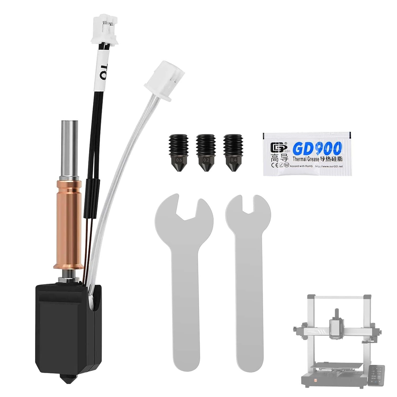 Upgrade Hotend Kit for Anycubic Kobra 3/Kobra 3 Combo 3D Printer24V 60W Ceramic