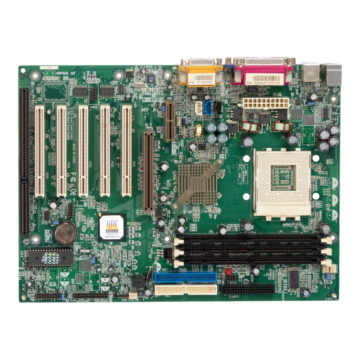 MOTHERBOARD ATX QDI K7V KINETIZ 7V SOCKET 462 SDRAM AMR AGP PCI ISA