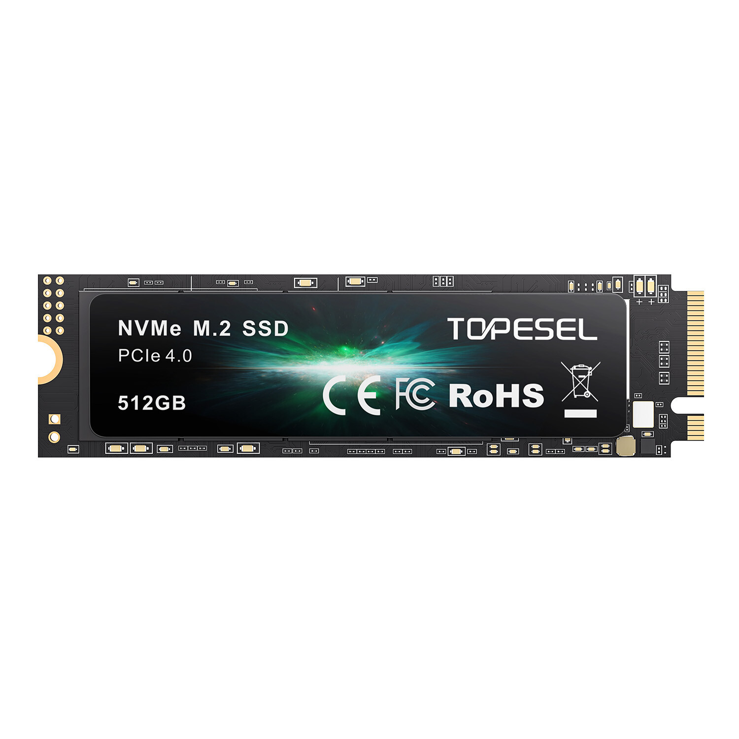 TOPESEL 512GB 1TB 2TB Internal M.2 PCIe 4.0 Data to 4900MB/S Internal SSD Drive
