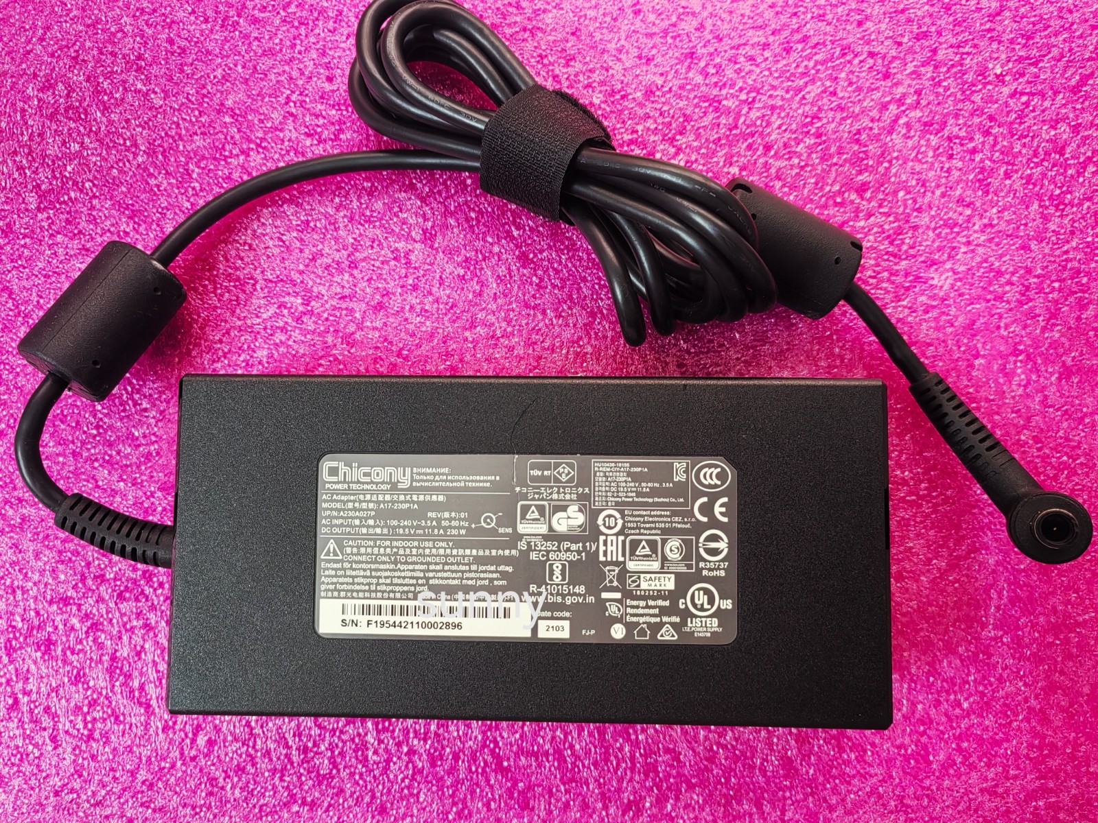 For MSI MS-16P1 GE63 Raider RGB 8RE-025UK 19.5V 11.8A A17-230P1A 7.4mm 230W OEM
