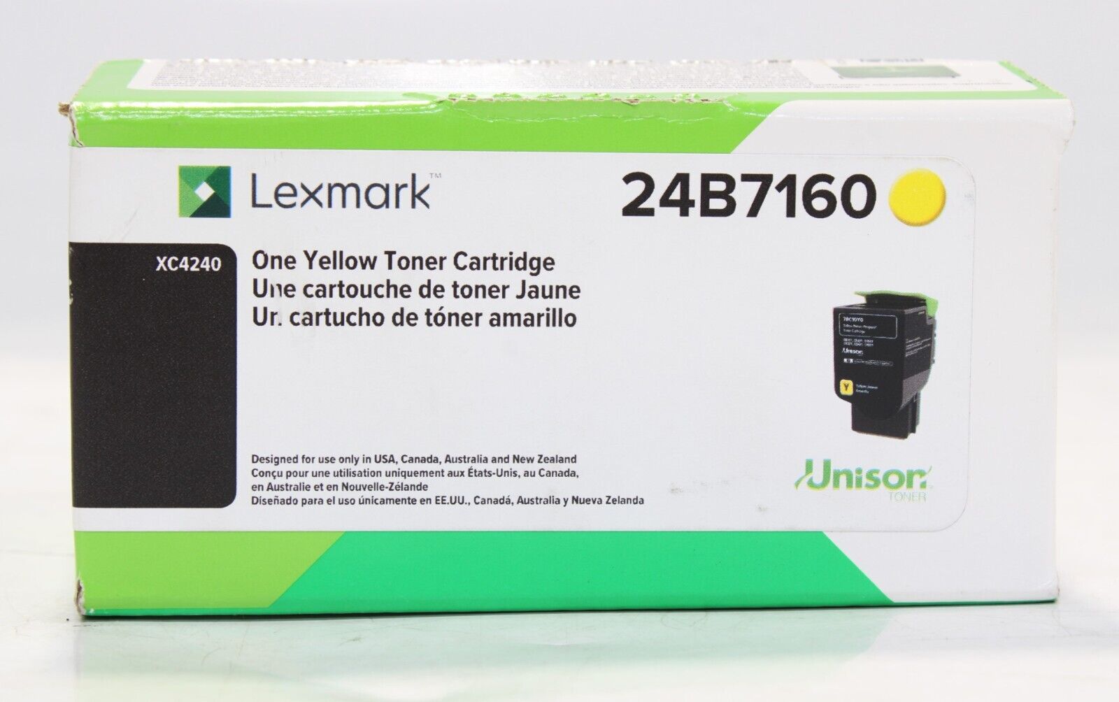 Genuine Lexmark 24B7160 Yellow Toner Cartridge XC4240