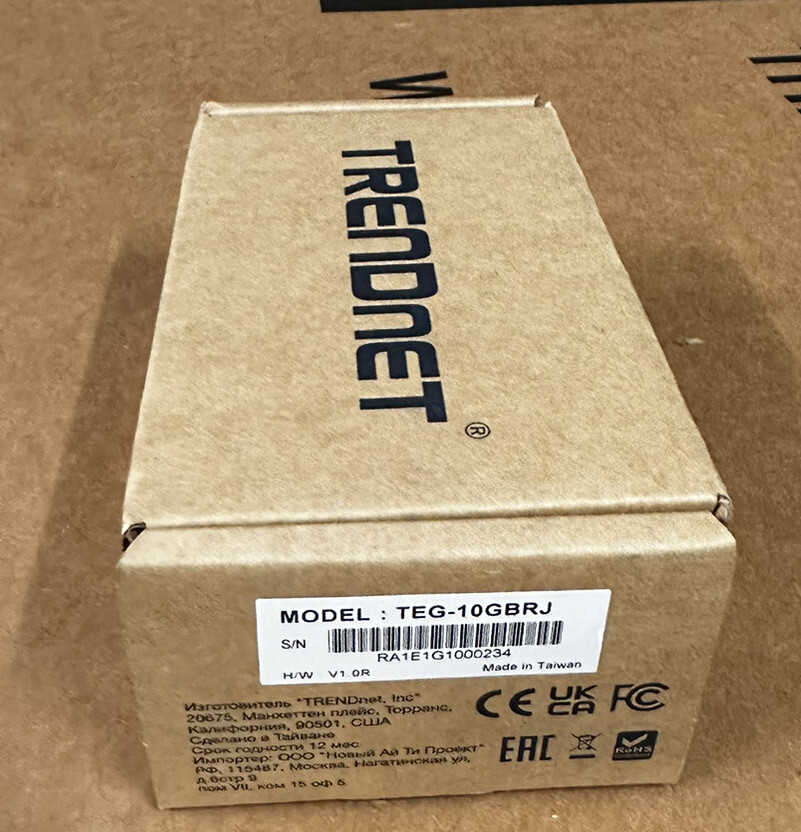 NEW GENUINE TRENDnet TEG-10GBRJ, 10G RJ-45 Copper SFP+ Module