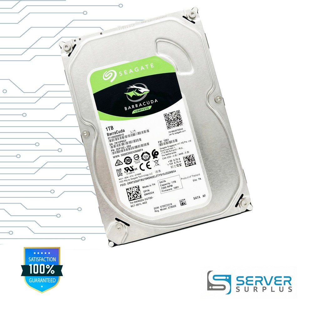 Dell BarraCuda 1TB SATA 7200 RPM 512e 3.5 in Enterprise HDD | 0WN524
