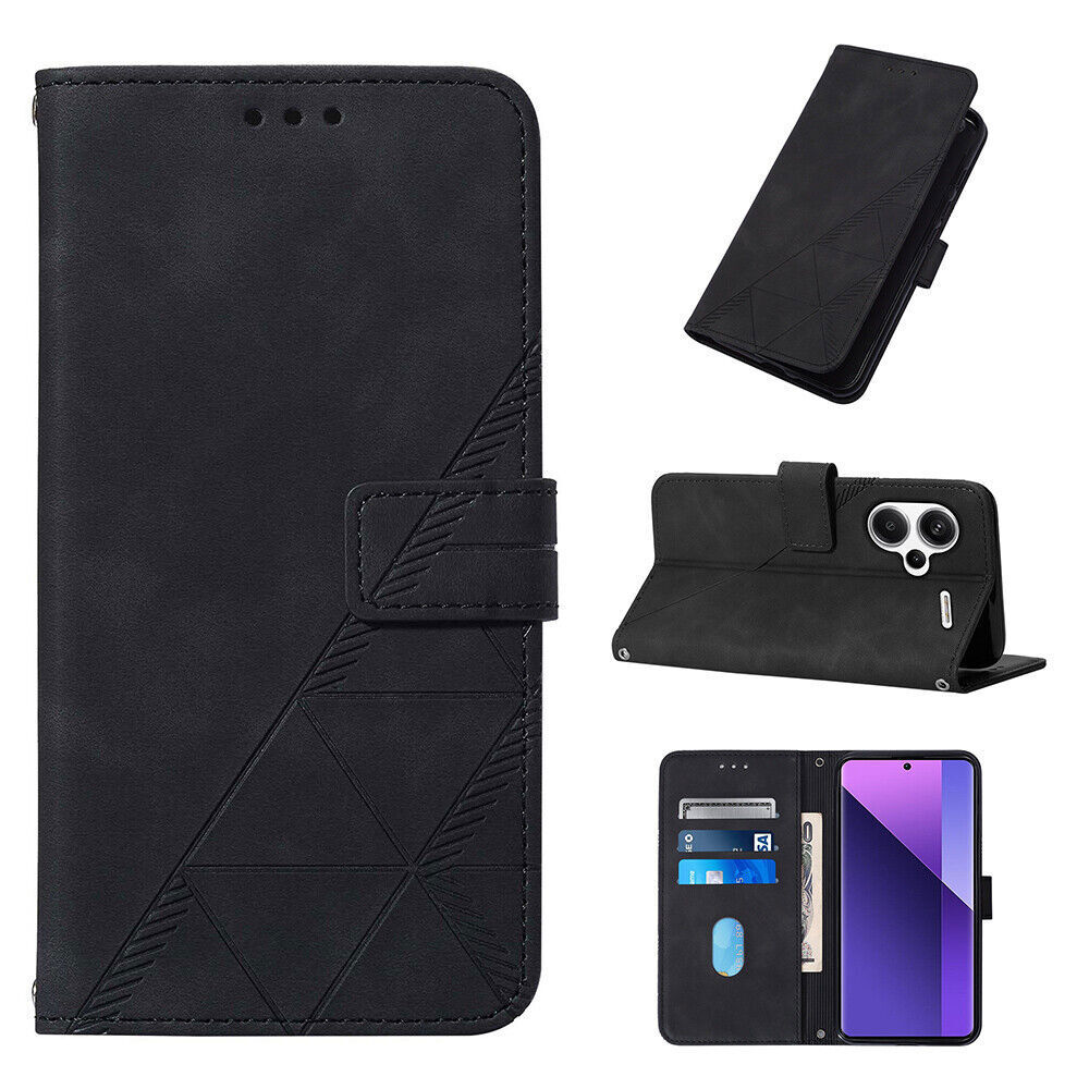 Embossed Leather Wallet Cover Case For Motorola G35 G 5G G35 E14 G34 G57 Edge 70