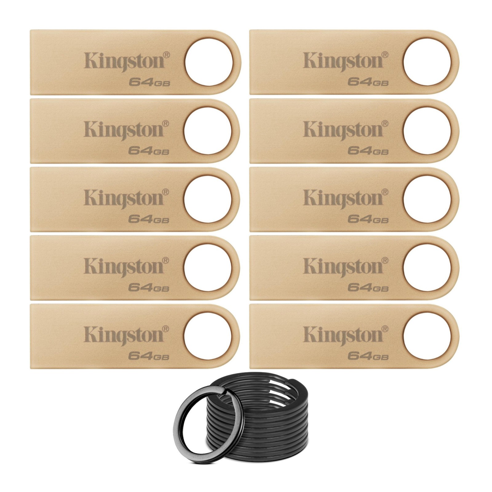 Kingston DataTraveler SE9 G3 Gen 1 220MBPS Read Speed Flash Drive 10 Pack Bundle