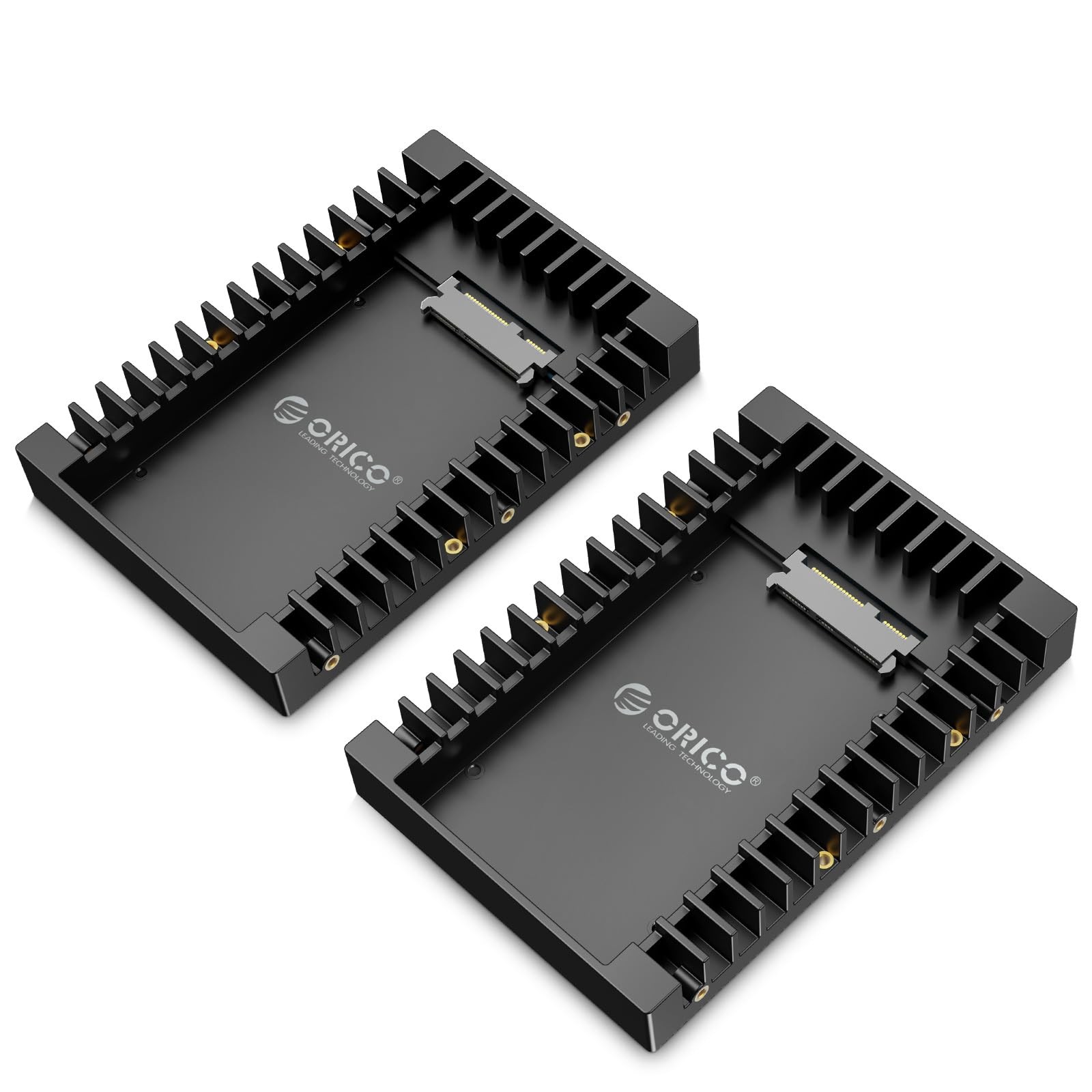 [2Packs] 2.5 SSD SATA to 3.5 Hard Drive Adapter Internal Drive Bay Converter ...